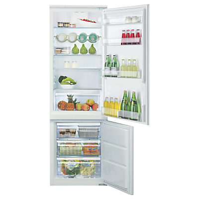 Hotpoint HMCB7030AADF Integrated Frost Free Fridge Freezer, A+ Energy Rating, 54cm Wide, White Hotpoint HMCB7030AADF Integrated Frost Free Fridge Freezer, A+ Energy Rating, 54cm Wide, White